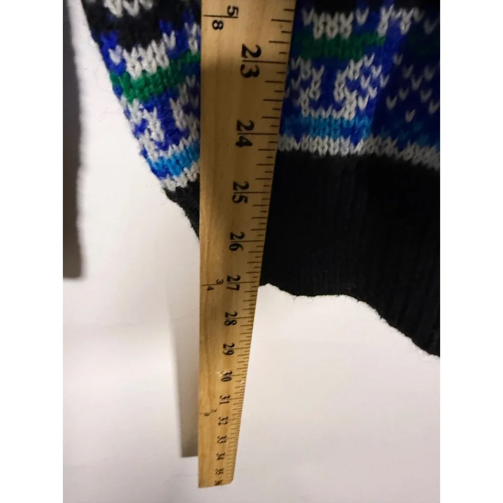 Vintage Fair Isle Crewneck Sweater Multi-Color Geometric Knit Pullover Mens XL